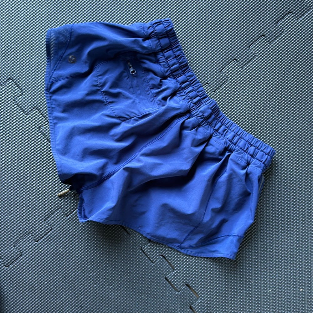 Lululemon navy tracker shorts